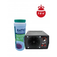 OFERTA - Pestmaster AG350 PRO, dispozitiv cu ultrasunete, 350mp + Muribrom pasta raticida pentru rozatoare, 400+100gr.