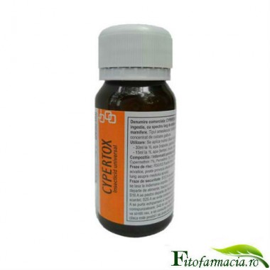 Insecticid de contact si de ingestie impotriva plosnitelor - 70 mp - Cypertox Forte 50 ml