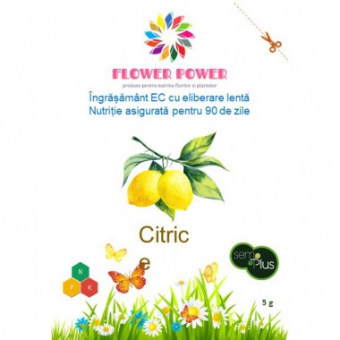 Ingrasamant Flower Power pentru citrice cu eliberare lenta, efect 90 zile, 5 grame