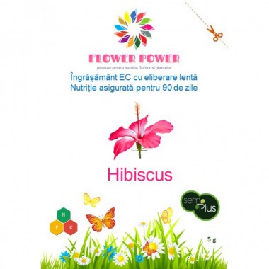 Ingrasamant Flower Power pentru hibiscus cu eliberare lenta, efect 90 zile, 5 grame
