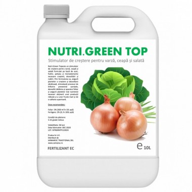 Stimulator de crestere pentru varza, salata si ceapa, Nutri Green Top, 10 litri