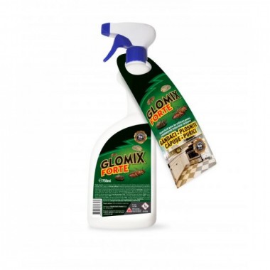 Insecticid gata de utilizare pentru gandaci, plosnite, capuse si purici, Glomix Forte, 750 ml